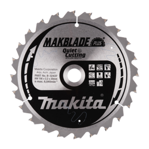 MAKBLADE+ disco per sega circolare 190/20 per troncatrice e sega per tagli angolari