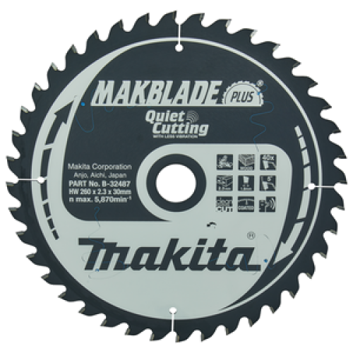 MAKBLADE+ disco per sega circolare 260/30 per troncatrice e sega per tagli angolari MAKBLADE+ disco per sega circolare 260/30 per troncatrice e sega per tagli angolari