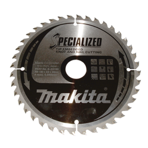 SPECIALIZED lama per sega circolare portatile con denti brasati 190/30