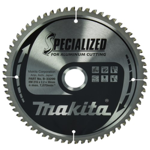 SPECIALIZED lama circolare per alluminio 216/30 SPECIALIZED lama circolare per alluminio 216/30
