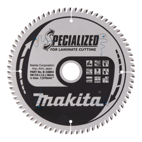 SPECIALIZED disco da sega per laminato 216/30 per troncatrici SPECIALIZED disco da sega per laminato 216/30 per troncatrici
