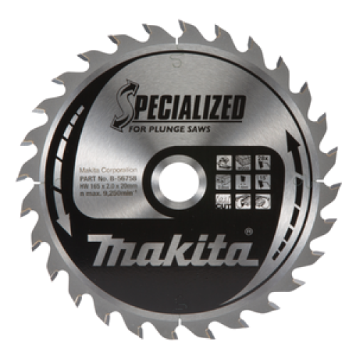 SPECIALIZED disco circolare per sega a immersione a batteria 165/20 SPECIALIZED disco circolare per sega a immersione a batteria 165/20