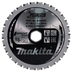 Lama 136/20 per sega circolare per metallo DCS550 / DCS552