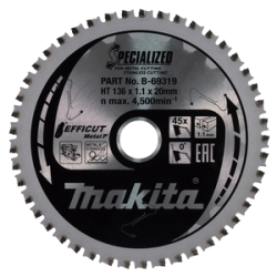 Disco EFFICUT 136/20 per troncatrici metalliche a batteria