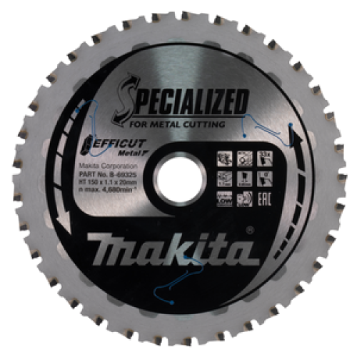 Disco EFFICUT 150/20 per troncatrici metalliche a batteria Disco EFFICUT 150/20 per troncatrici metalliche a batteria