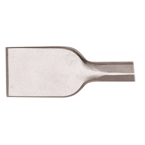 Scalpello largo con collarino e gambo esagonale