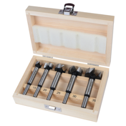 Set punte Forstner con gambo rotondo