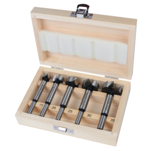 Set punte Forstner con gambo rotondo