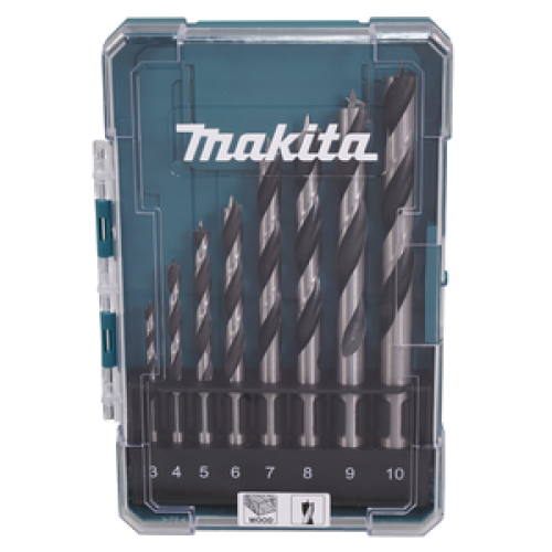 Set punte per legno con gambo tondo