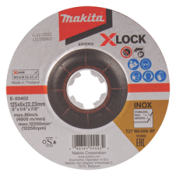 Disco per sgrossatura 125/22,23 X-LOCK WA36N