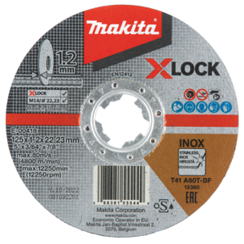 Disco da taglio 125/22,23 X-LOCK A60T-BF