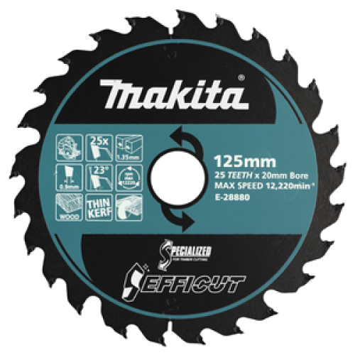 EFFICUT lama 125/20 per sega circolare portatile EFFICUT lama 125/20 per sega circolare portatile