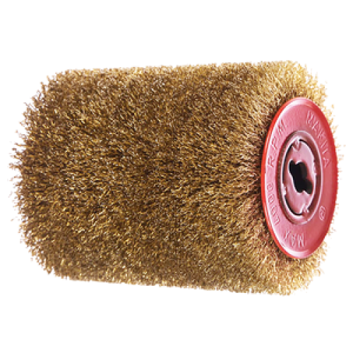 Spazzola a filo d'acciaio placcata in ottone 0,3 mm